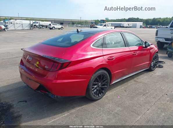 5NPEJ4J28LH007442 2020 HYUNDAI SONATA Красный Задняя правая четверть