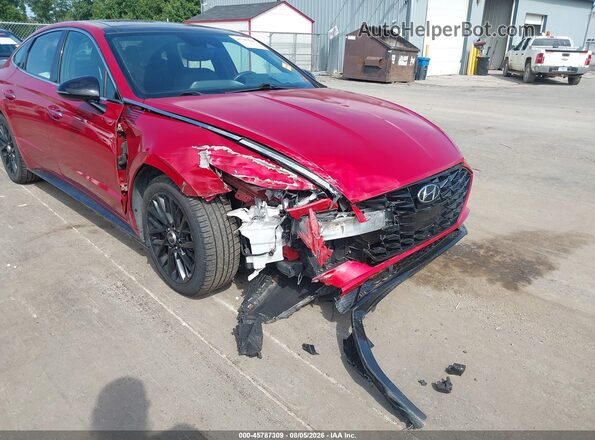 5NPEJ4J28LH007442 2020 HYUNDAI SONATA Красный Вид спереди