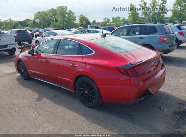5NPEJ4J28LH007442 2020 HYUNDAI SONATA Красный Задняя левая четверть