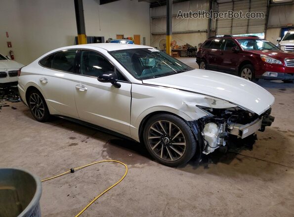 5NPEJ4J28LH017758 2020 HYUNDAI SONATA White წინა მარჯვენა