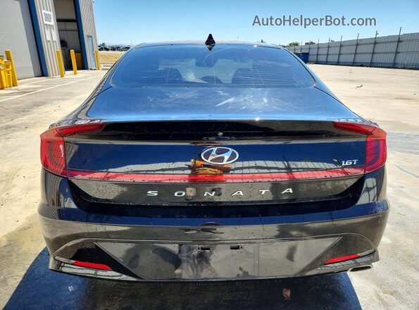 5NPEJ4J28MH066136 2021 HYUNDAI SONATA Black Вид ззаду