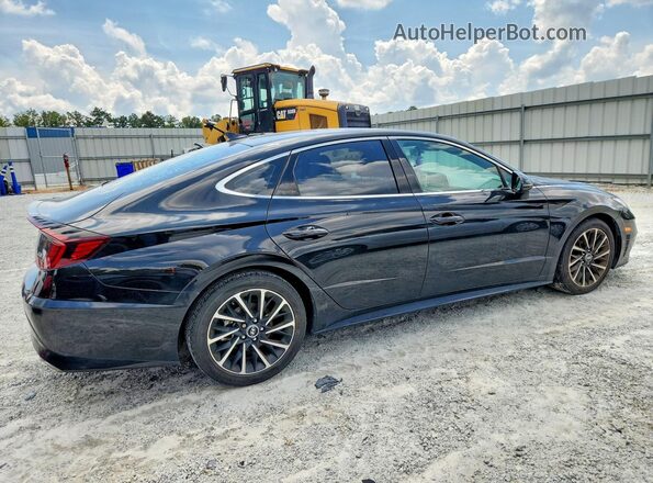 5NPEJ4J29LH027652 2020 HYUNDAI SONATA Black Вид ззаду