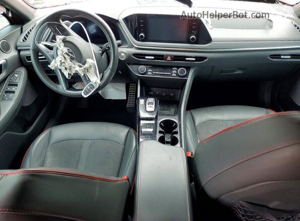 5NPEJ4J29MH077663 2021 HYUNDAI SONATA Red Dashboard view