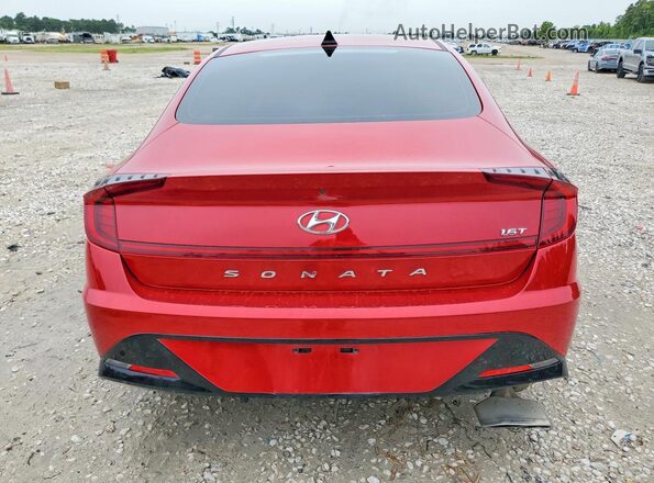 5NPEJ4J29MH077663 2021 HYUNDAI SONATA Red Rear view