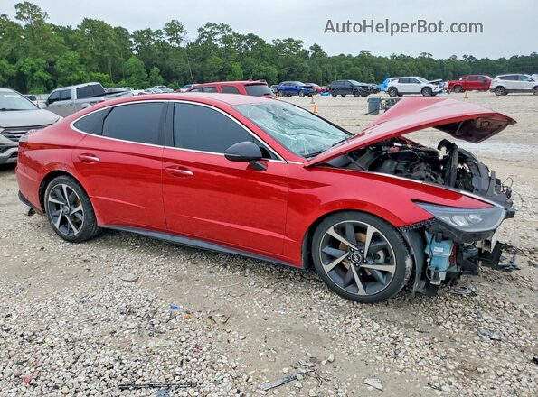 5NPEJ4J29MH077663 2021 HYUNDAI SONATA Red Front right
