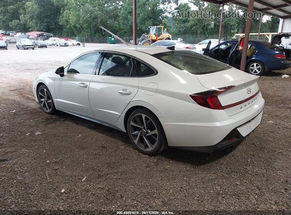5NPEJ4J2XMH064064 2021 HYUNDAI SONATA White Trasero izquierdo