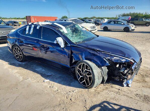 5NPEK4JC3MH131514 2021 HYUNDAI SONATA Blue Przód prawy