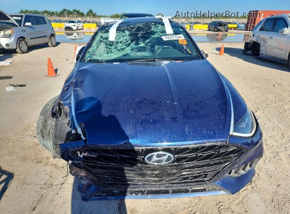 5NPEK4JC3MH131514 2021 HYUNDAI SONATA Blue Widok z przodu