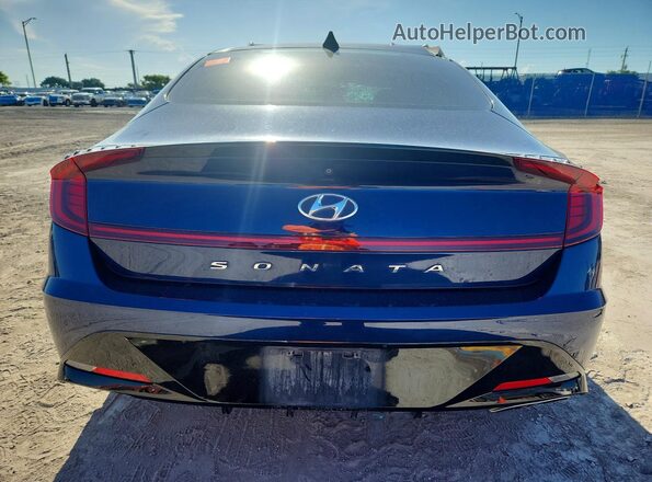 5NPEK4JC3MH131514 2021 HYUNDAI SONATA Blue Widok z tyłu