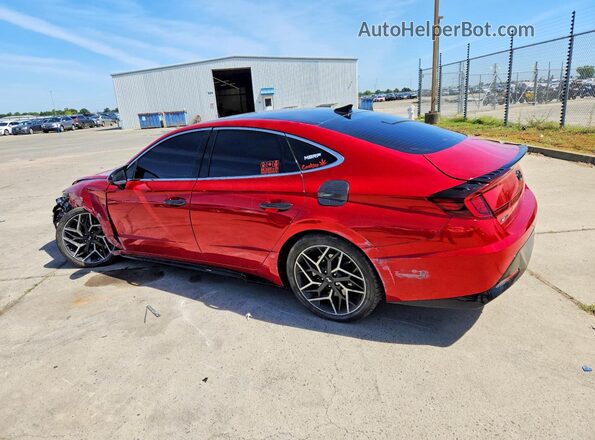 5NPEK4JC5MH105979 2021 HYUNDAI SONATA Красный Задняя левая четверть