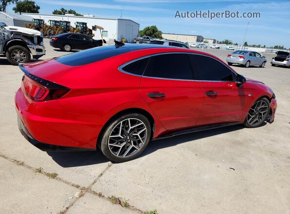 5NPEK4JC5MH105979 2021 HYUNDAI SONATA Красный Задняя правая четверть