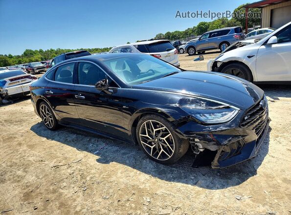 5NPEK4JC9MH106262 2021 HYUNDAI SONATA Черный Передняя правая четверть