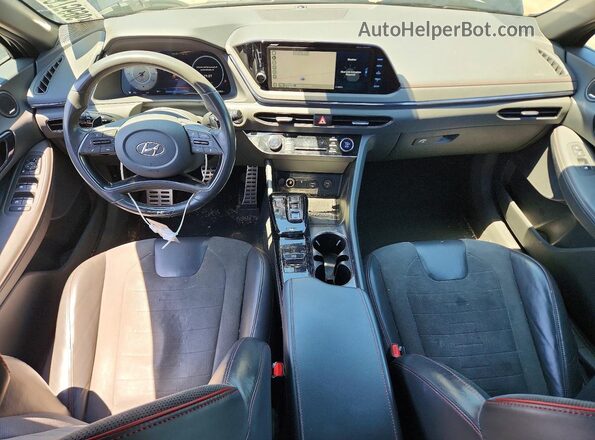 5NPEK4JC9MH106262 2021 HYUNDAI SONATA Черный Вид панели приборов