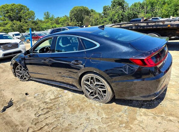 5NPEK4JC9MH106262 2021 HYUNDAI SONATA Черный Задняя левая четверть
