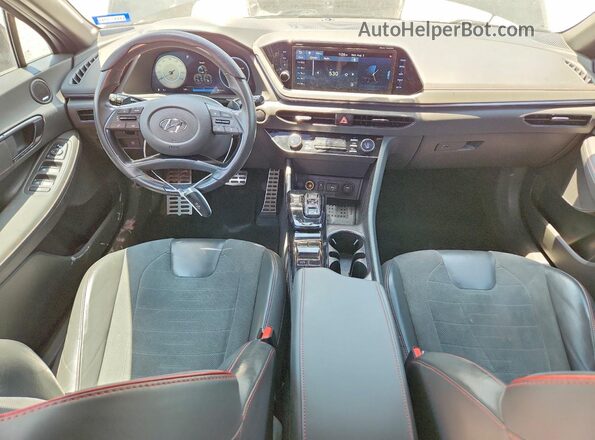 5NPEK4JCXMH096955 2021 HYUNDAI SONATA Silver Dashboard view