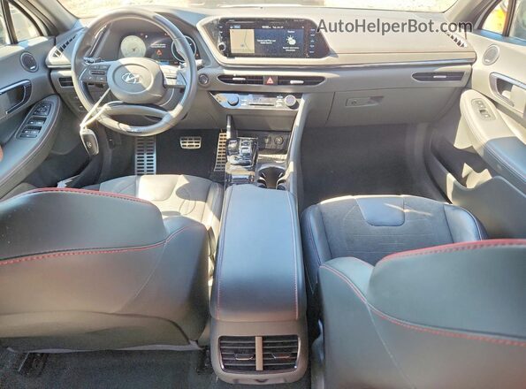 5NPEK4JCXMH125967 2021 HYUNDAI SONATA Белый Вид панели приборов