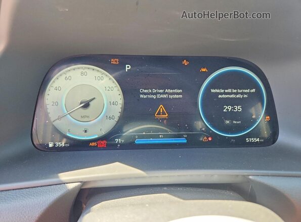 5NPEK4JCXMH125967 2021 HYUNDAI SONATA Белый Вид щитка приборов