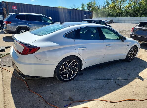 5NPEK4JCXMH125967 2021 HYUNDAI SONATA Белый Задняя правая четверть