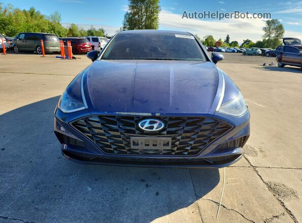 5NPEL4JA0MH096359 2021 HYUNDAI SONATA Blue წინა ხედი