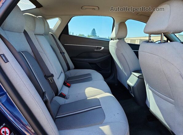 5NPEL4JA0MH096359 2021 HYUNDAI SONATA Blue უკანა სავარძლების ხედი