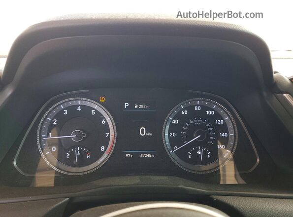 5NPEL4JA1MH068568 2021 HYUNDAI SONATA White ხელსაწყოთა პანელის ხედი