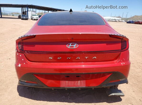 5NPEL4JA2MH068661 2021 HYUNDAI SONATA Red Rear view