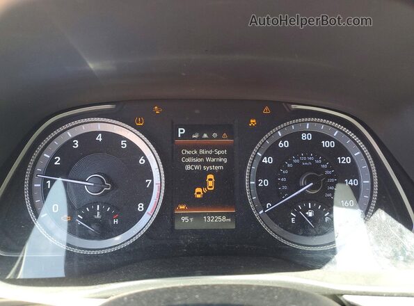 5NPEL4JA2MH068661 2021 HYUNDAI SONATA Red Instrument cluster view