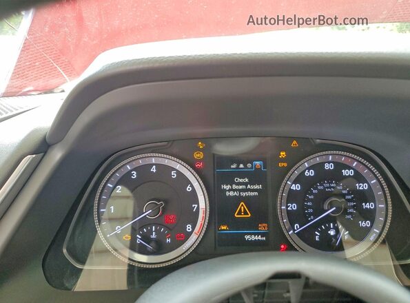 5NPEL4JA3LH033660 2020 HYUNDAI SONATA Red Widok zestawu wskaźników
