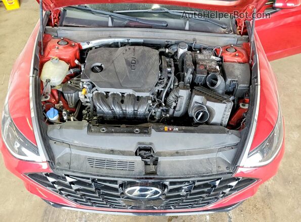5NPEL4JA4MH066460 2021 HYUNDAI SONATA Красный Вид задней части салона