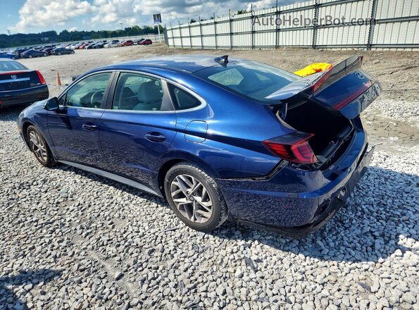 5NPEL4JA4MH105161 2021 HYUNDAI SONATA Blue Trasero izquierdo