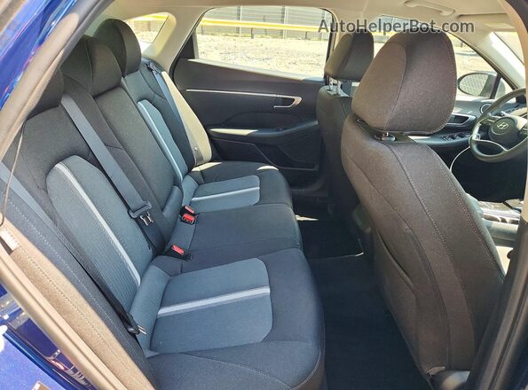 5NPEL4JA9MH099051 2021 HYUNDAI SONATA Blue Rear seats view