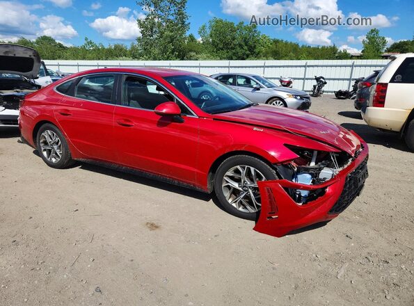 5NPEL4JAXMH063496 2021 HYUNDAI SONATA Red Przód prawy