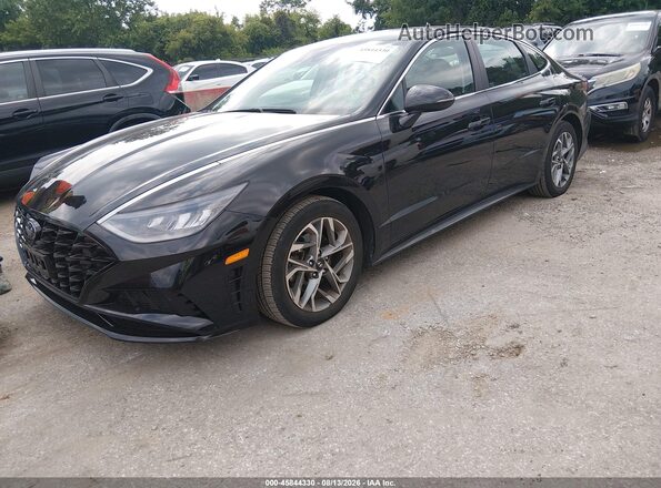 5NPEL4JAXMH122238 2021 HYUNDAI SONATA Black Vista tres cuartos delantera izquierda