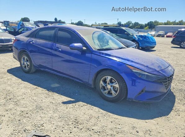 5NPLL4AG0MH024623 2021 HYUNDAI ELANTRA Blue Delantero derecho