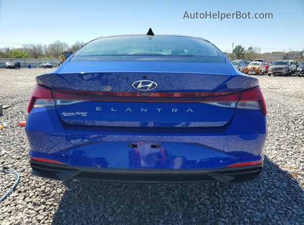 5NPLL4AG0MH039798 2021 HYUNDAI ELANTRA Blue Հետևի տեսք