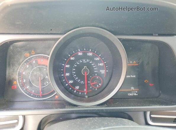 5NPLL4AG0MH050428 2021 HYUNDAI ELANTRA White Вид щитка приладів