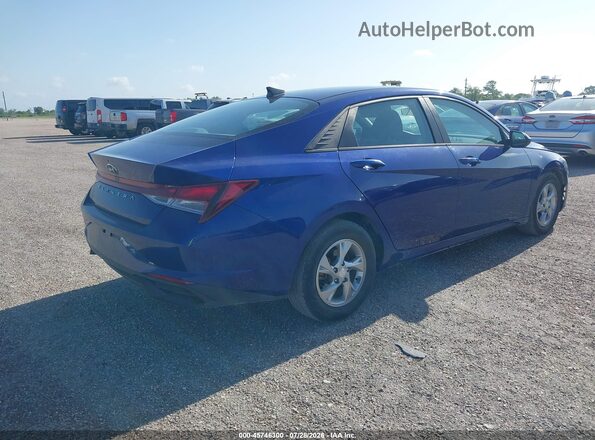 5NPLL4AG1MH042578 2021 HYUNDAI ELANTRA Blue Задня права чверть