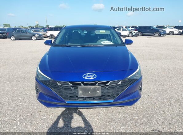 5NPLL4AG1MH042578 2021 HYUNDAI ELANTRA Blue Вид щитка приладів