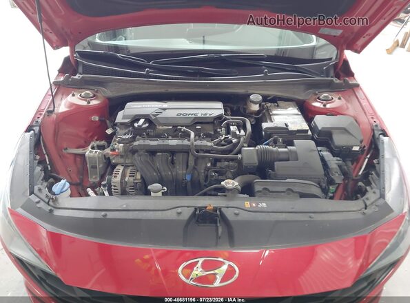 5NPLL4AG1MH045951 2021 HYUNDAI ELANTRA Red Rear view