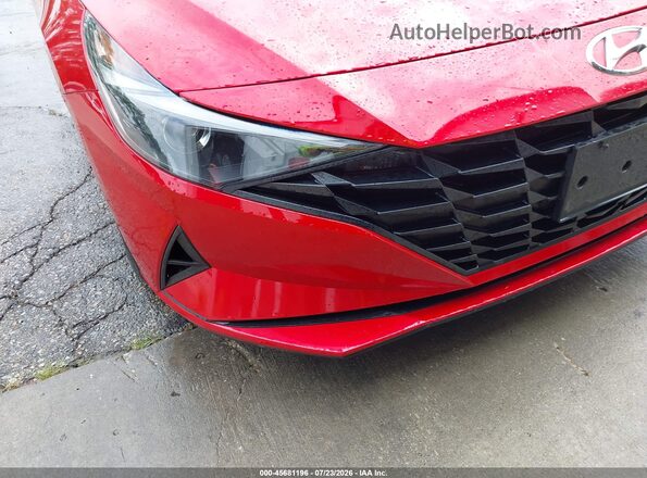 5NPLL4AG1MH045951 2021 HYUNDAI ELANTRA Red Rear interior view