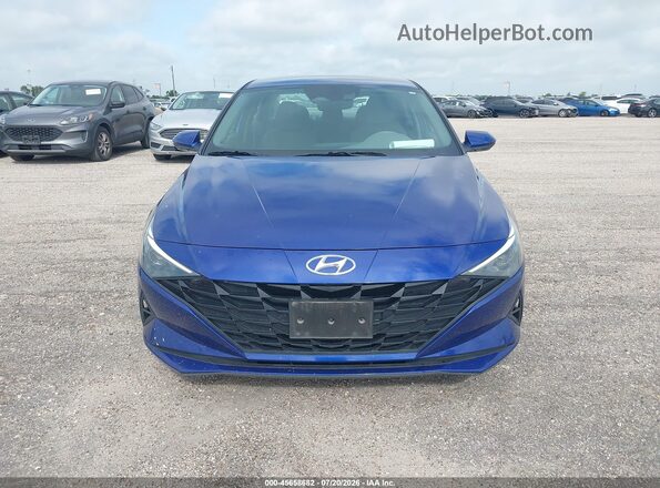 5NPLL4AG1MH048266 2021 HYUNDAI ELANTRA Blue Vista del cuadro de instrumentos