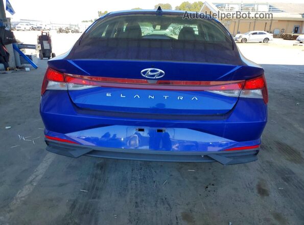 5NPLL4AG1NH060256 2022 HYUNDAI ELANTRA Blue Հետևի տեսք