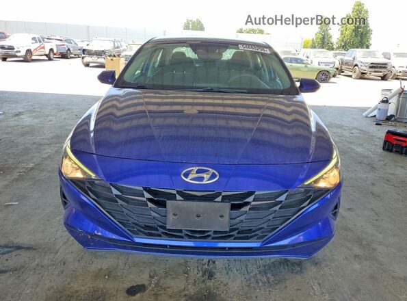 5NPLL4AG1NH060256 2022 HYUNDAI ELANTRA Blue Դիմացի տեսք