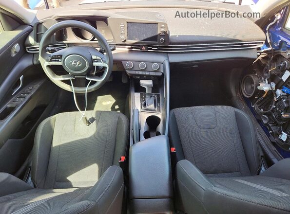 5NPLL4AG2MH014045 2021 HYUNDAI ELANTRA Blue წინა პანელის ხედი
