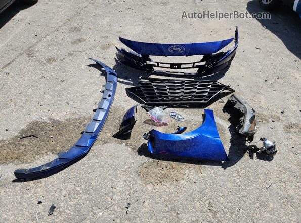 5NPLL4AG2MH014045 2021 HYUNDAI ELANTRA Blue ძრავის განყოფილების ხედი