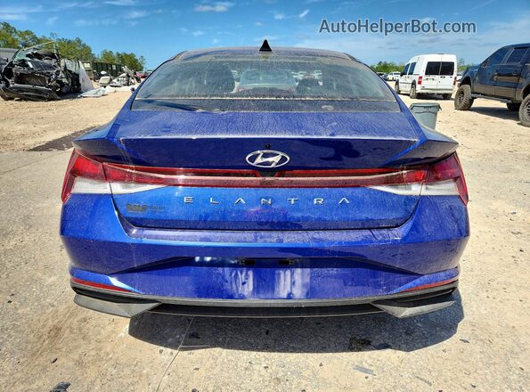 5NPLL4AG2MH014045 2021 HYUNDAI ELANTRA Blue უკანა ხედი