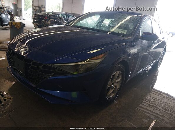 5NPLL4AG2MH048311 2021 HYUNDAI ELANTRA Blue წინა მარცხენა ხედი სამი მეოთხედიდან