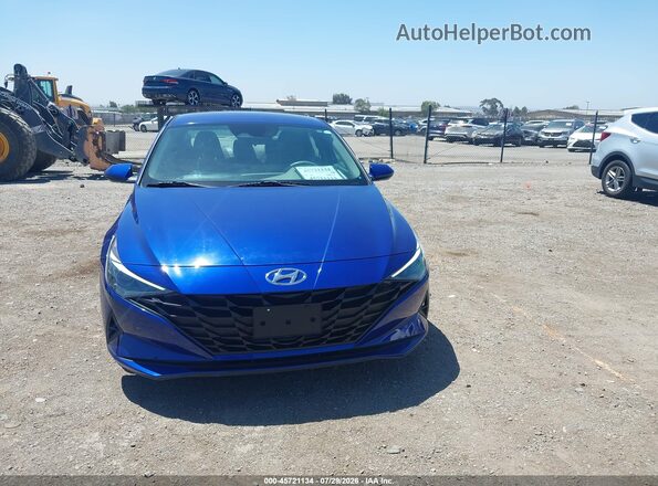 5NPLL4AG2MH049412 2021 HYUNDAI ELANTRA Blue Widok wnętrza z tyłu