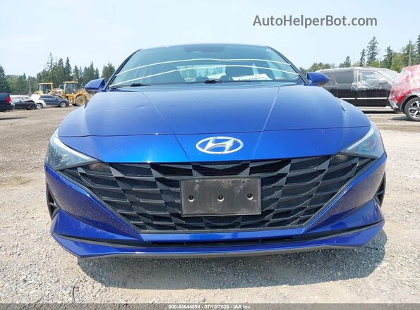 5NPLL4AG2MH050026 2021 HYUNDAI ELANTRA Blue Instrument cluster view