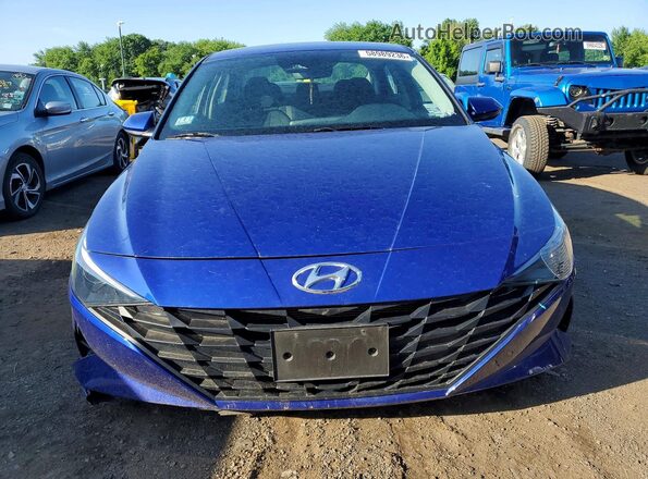5NPLL4AG2NH073470 2022 HYUNDAI ELANTRA Blue Դիմացի տեսք